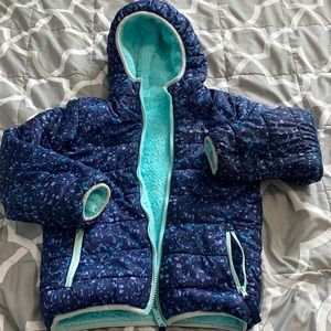 Eddie Bauer Youth Reversible Plush Jacket - Blue